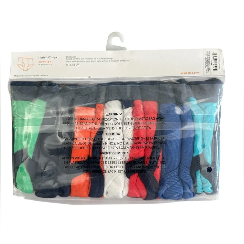 GYMBOREE BOYS SIZE 3-4 UNDERWEAR BRIEFS 7 PACK